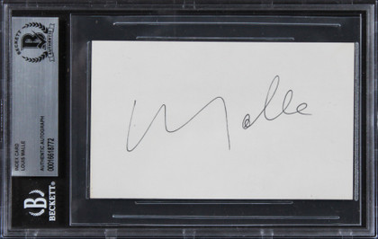 Louis Malle Goodbye, Children Authentic Signed 3x5 Index Card BAS Slabbed 1