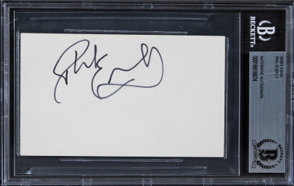 Phil Everly The Everly Brothers Authentic Signed 3x5 Index Card BAS Slabbed