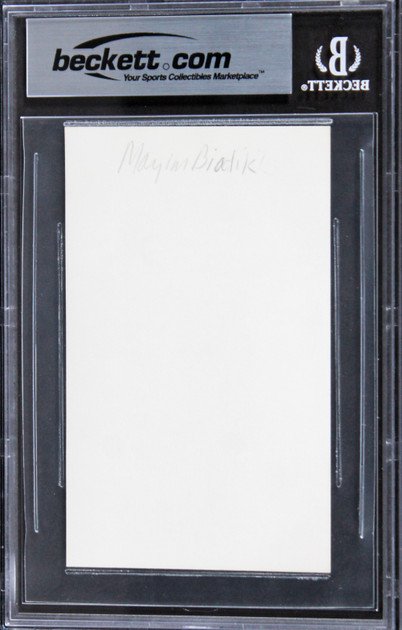 Mayim Bialik The Big Bang Theory Authentic Signed 3x5 Index Card BAS Slabbed 2