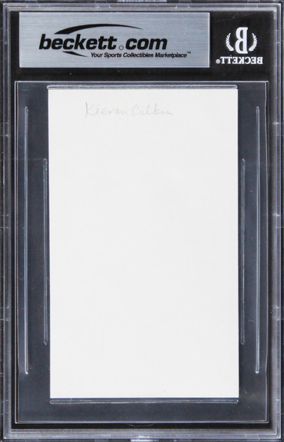 Kieran Culkin Home Alone Authentic Signed 3x5 Index Card BAS Slabbed 2