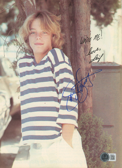 Leif Garrett The Outsiders Authentic Signed 8x10.75 Magazine Page BAS #BM03401