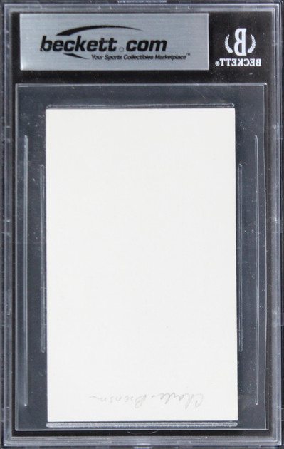 Charles Bronson The Great Escape Authentic Signed 3x5 Index Card BAS Slabbed 2