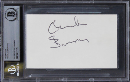 Charles Bronson The Great Escape Authentic Signed 3x5 Index Card BAS Slabbed 3