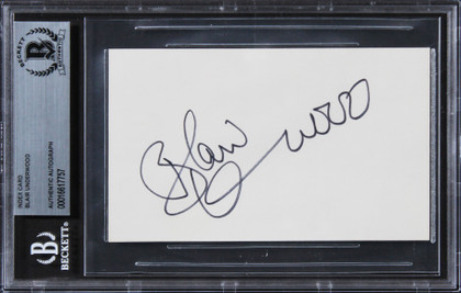 Blair Underwood Deep Impact Authentic Signed 3x5 Index Card BAS Slabbed 2