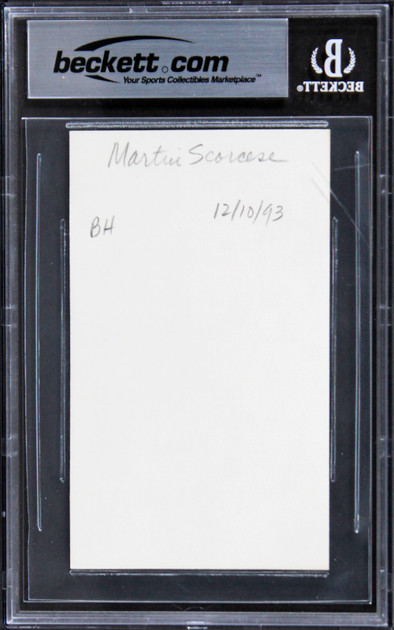 Martin Scorsese Goodfellas Authentic Signed 3x5 Index Card BAS Slabbed