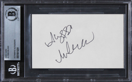 Alyssa Milano Charmed Authentic Signed 3x5 Index Card Autographed BAS Slabbed