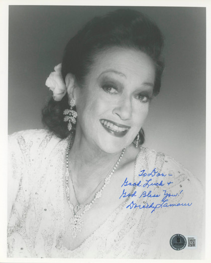 Dorothy Lamour The Hurricane Good Luck Authentic Signed 8x10 Photo BAS #BM03853