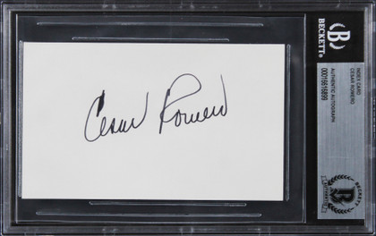Cesar Romero Batman Authentic Signed 3x5 Index Card Autographed BAS Slabbed 3