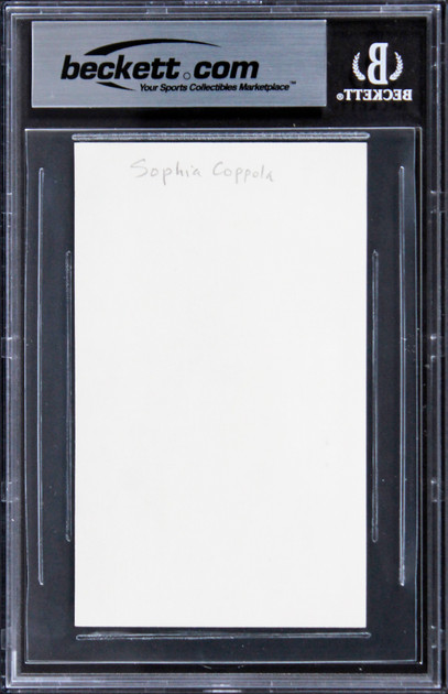 Sophia Coppola Lost in Translation Authentic Signed 3x5 Index Card BAS Slabbed