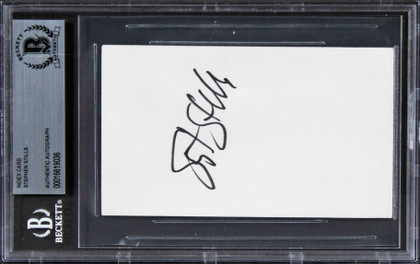 Stephen Stills Buffalo Springfield Authentic Signed 3x5 Index Card BAS Slabbed 1