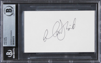 Alan Thicke Growing Pains Authentic Signed 3x5 Index Card BAS Slabbed 2