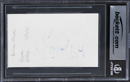 Brittany Murphy 8 Mile Authentic Signed 3x5 Index Card Auto Grade 10 BAS Slabbed