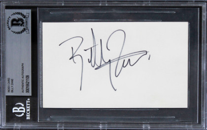 Billy Zane Titanic Authentic Signed 3x5 Index Card Autographed BAS Slabbed