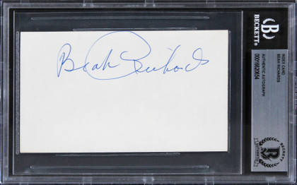 Beah Richards Guess Who's Coming to Dinner Signed 3x5 Index Card BAS Slabbed