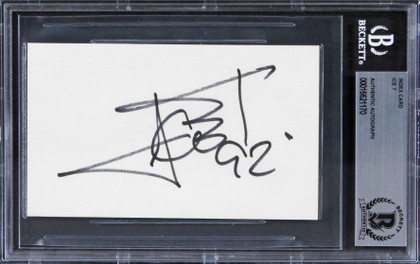 Ice-T Law & Order SVU "92" Authentic Signed 3x5 Index Card BAS Slabbed