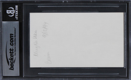 Ming-Na Wen Mulan Authentic Signed 3x5 Index Card Autographed BAS Slabbed