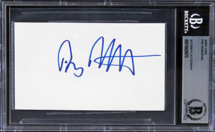 Phil Rosenthal Everyone Loves Raymond Signed 3x5 Index Card BAS Slabbed