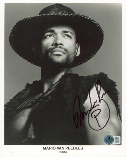 Mario Van Peebles Posse "Posse" Authentic Signed 8x10 Photo BAS #BM34000