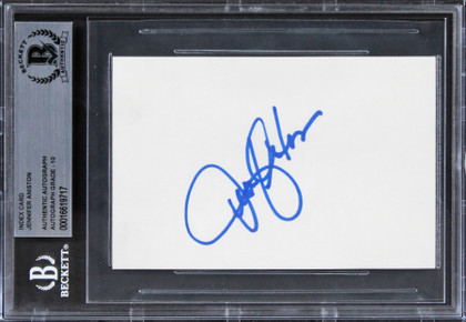 Jennifer Aniston Friends Signed 3x5 Index Card Auto Graded Gem 10! BAS Slabbed 2