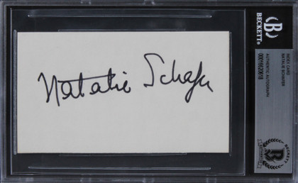 Natalie Schafer Gilligan's Island Authentic Signed 3x5 Index Card BAS Slabbed