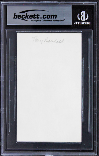 Tony Randall The Odd Couple Authentic Signed 3x5 Index Card BAS Slabbed 2