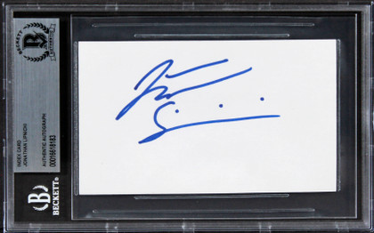 Johnathan Lipnicki Like Mike Authentic Signed 3x5 Index Card BAS Slabbed