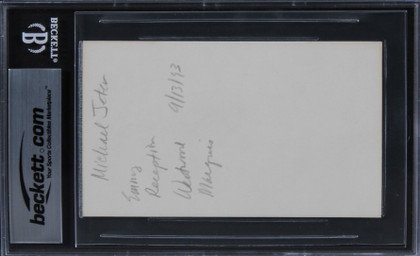 Michael Jeter Open Range Authentic Signed 3x5 Index Card Autographed BAS Slab 2