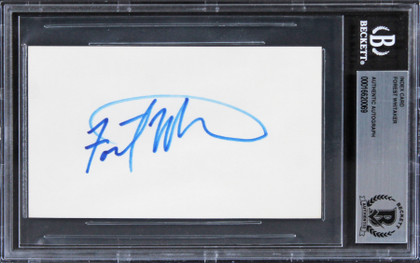 Forest Whitaker The Butler Authentic Signed 3x5 Index Card BAS Slabbed 5