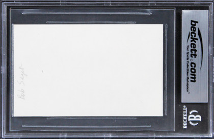 Bob Saget Full House Authentic Signed 3x5 Index Card Autographed BAS Slabbed Version 1