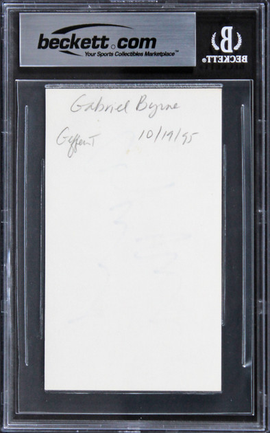 Gabriel Byrne The Usual Suspects Authentic Signed 3x5 Index Card BAS Slabbed 1 Version 1