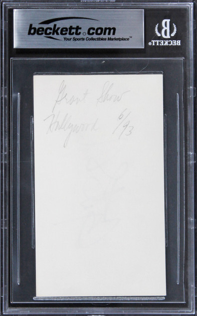 Grant Show Melrose Place Authentic Signed 3x5 Index Card Autographed BAS Slabbed