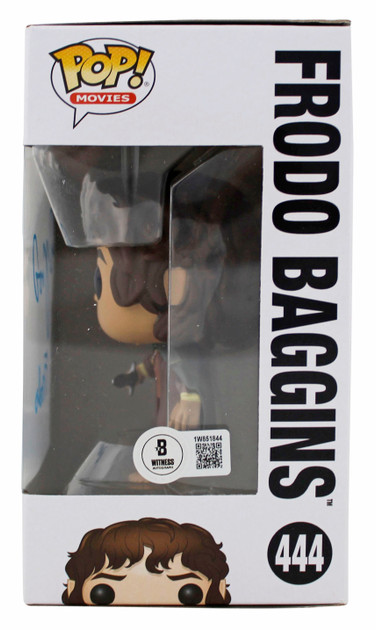 Elijah Wood LOTR "Frodo" Signed #444 Alt Funko Pop Figure w/ Blue Sig BAS Wit