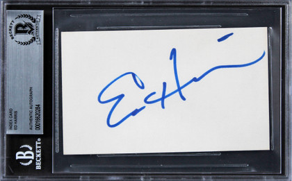 Ed Harris Top Gun Maverick Authentic Signed 3x5 Index Card BAS Slabbed 2
