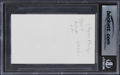 Chynna Phillips Bridesmaids Authentic Signed 3x5 Index Card BAS Slabbed 7