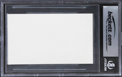 Jack Lemmon Grumpy Old Men Authentic Signed 3x5 Index Card BAS Slabbed