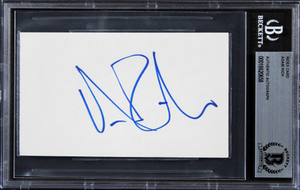 Adam Rich Eight Is Enough Authentic Signed 3x5 Index Card BAS Slabbed