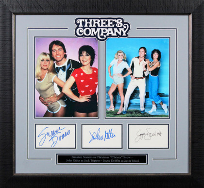 Three's Company Ritter, Sommers & Dewitt Signed Framed Display BAS #AD04918