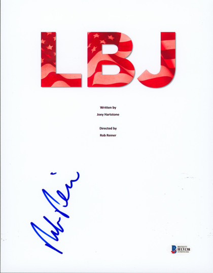 Rob Reiner LBJ Authentic Signed Movie Script Cover Autographed BAS #H13138