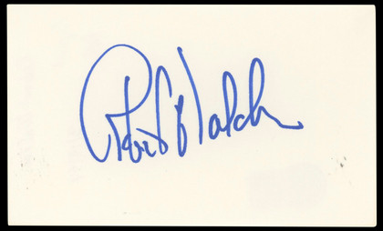 Robert Walden Lou Grant Authentic Signed 3x5 Index Card Autographed BAS #BP50651