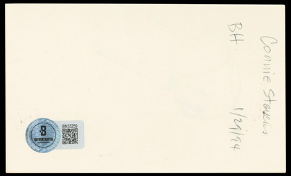 Connie Stevens Hawaiian Eye Authentic Signed 3x5 Index Card BAS #BN33259