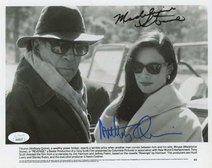 Madeleine Stowe & Anthony Quinn Revenge Authentic Signed 8x10 Photo JSA #AX48147