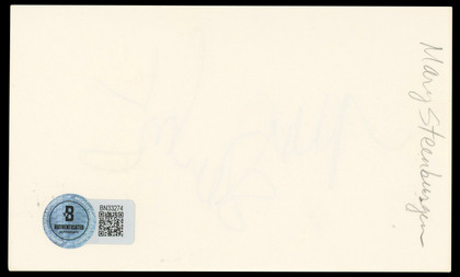 Mary Steenburgen Elf Authentic Signed 3x5 Index Card Autographed BAS #BN33274