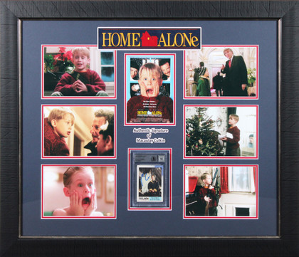 Macaulay Culkin Signed Framed 1992 Topps Home Alone 2 #60 Card Auto 10 BAS Slab