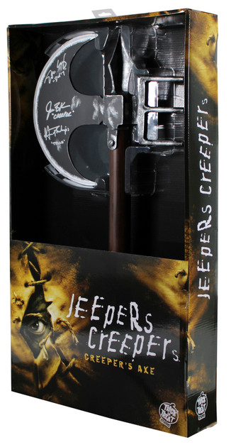 Jeeper's Creeper (3) Breck, Philips & Long Signed Replica Creeper Axe Toy BAS