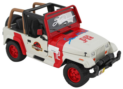 Laura Dern & Sam Neill Jurassic Park Signed Jurassic World Die Cast Jeep BAS