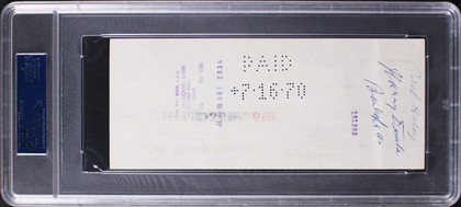 Jack Haley The Wizard Of Oz Double Signed 3.5X8.5 1970 Check PSA/DNA Slabbed