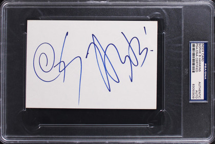 Sophie B Hawkins Tongues and Tails Authentic Signed 4x6 Index Card PSA/DNA Slab