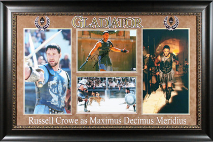 Russell Crowe Gladiator Authentic Signed 11x14 Framed Horizontal Photo BAS
