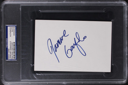 Janeane Garofolo Mystery Men Authentic Signed 4x6 Index Card PSA/DNA Slabbed