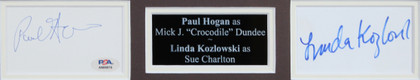 Paul Hogan & Linda Kozlowski Crocodile Dundee Signed Framed Display BAS #AE09645
